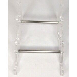 Frosted Acrylic Keyboard Display Stand Holder - Holds 3 Keyboards - Pre-Owned